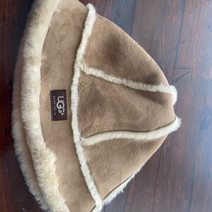 UGG Tan and Cream Shearling Hat